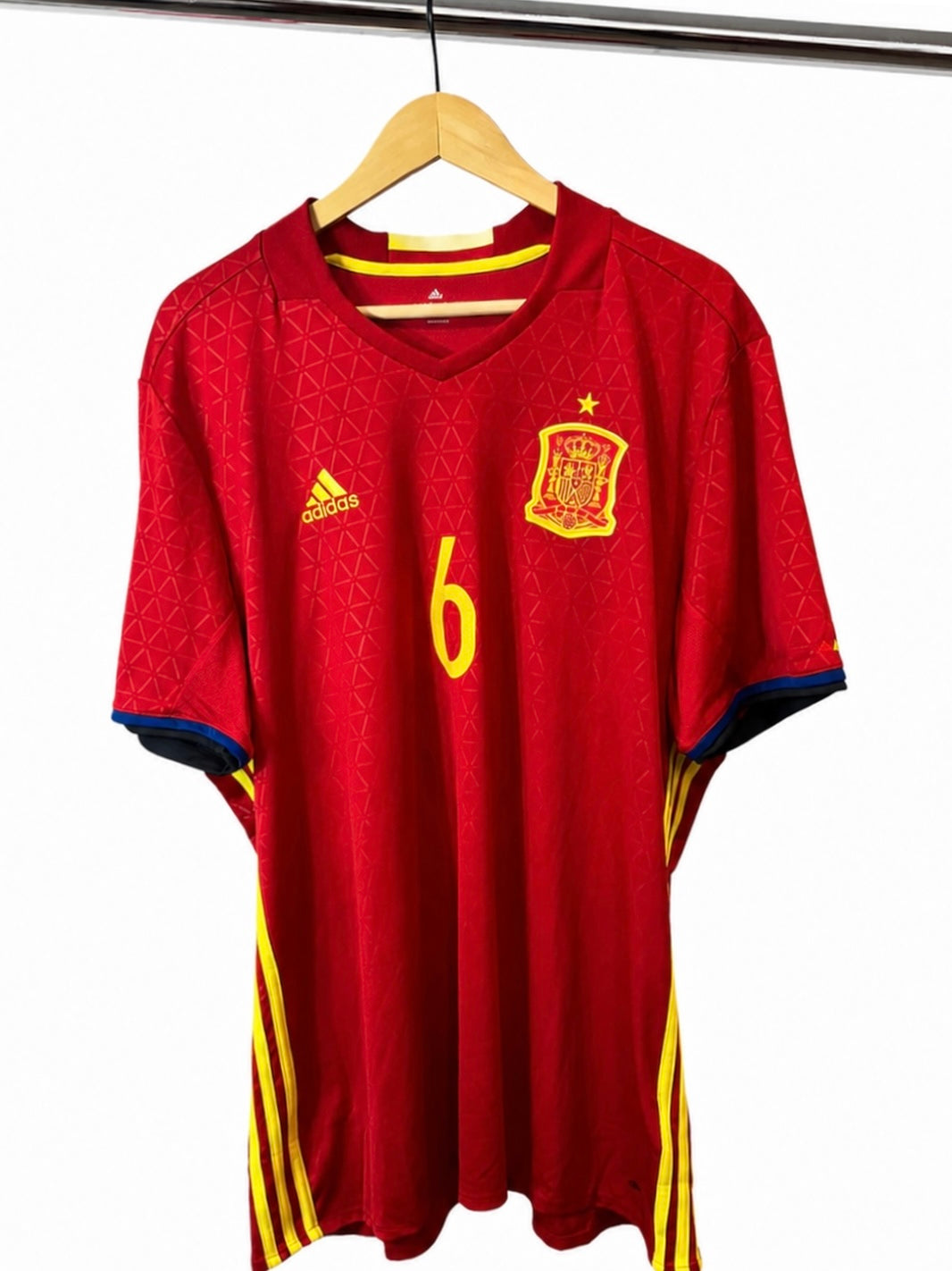 2016/17 Spain Home Jersey #6 A. INIESTA