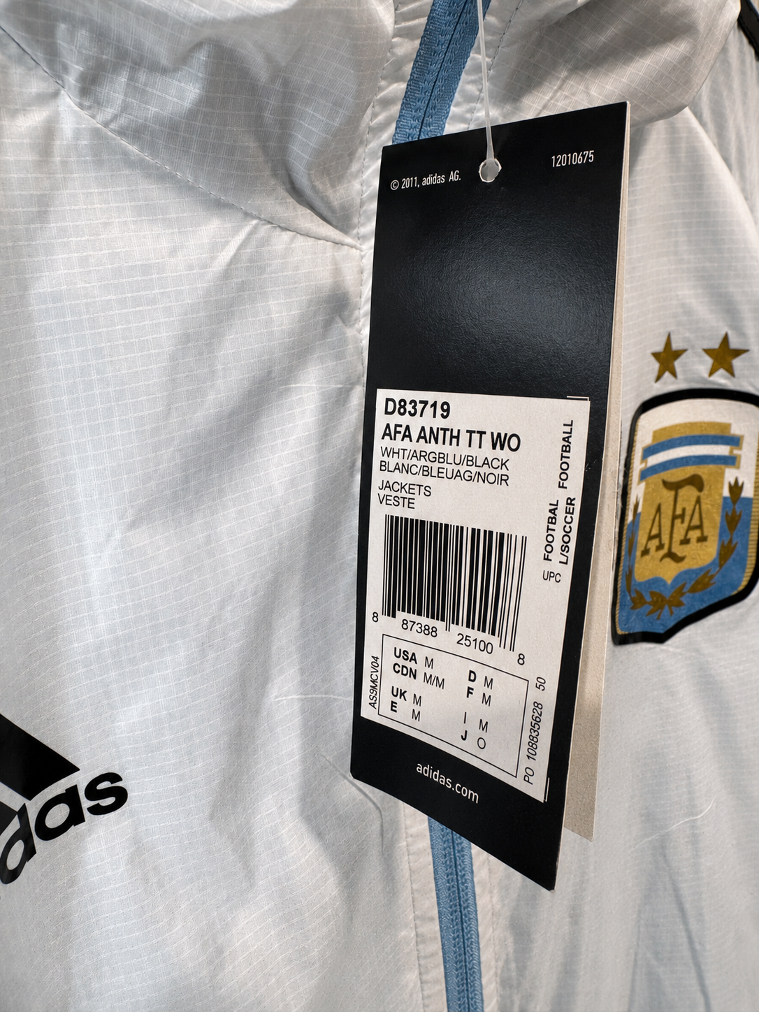 2014-15 Argentina Adidas Hooded Rain Jacket