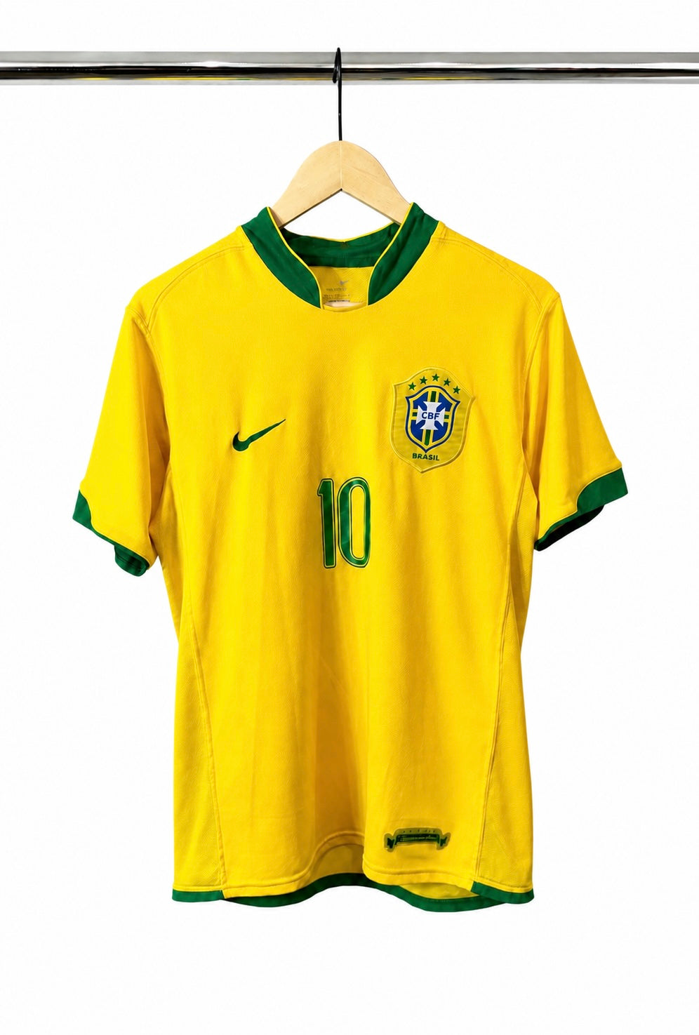 2006-08 Brazil Nike Ronaldinho #10 Home Shirt
