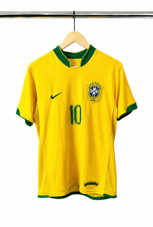 2006-08 Brazil Nike Ronaldinho #10 Home Shirt