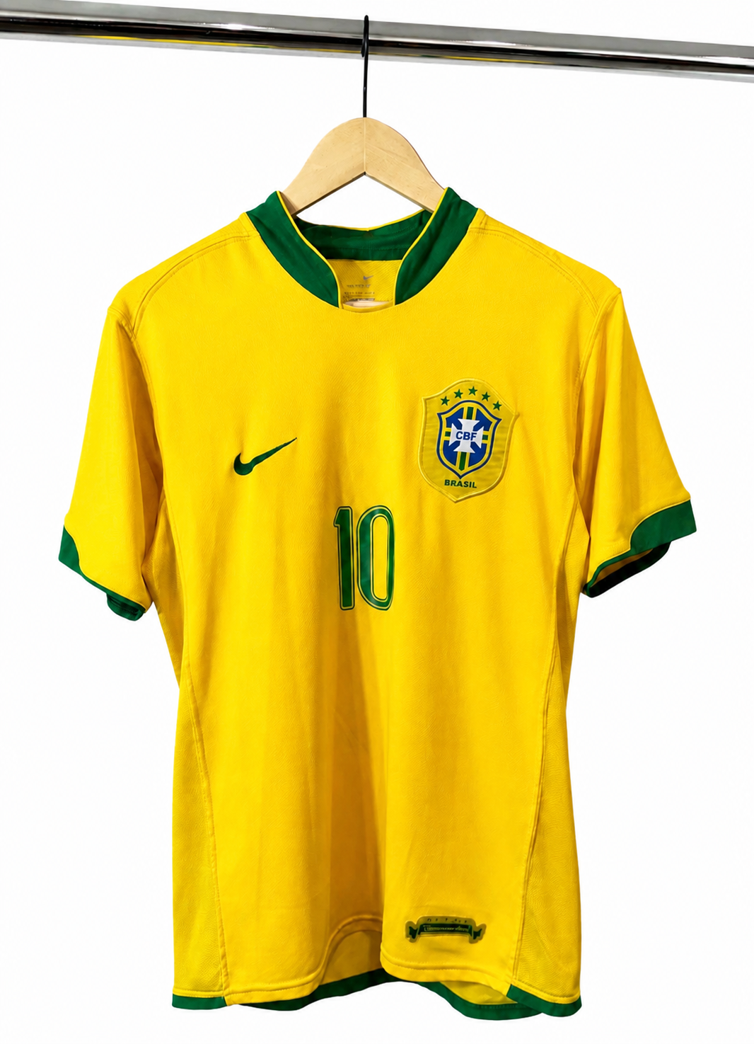 2006-08 Brazil Nike Ronaldinho #10 Home Shirt