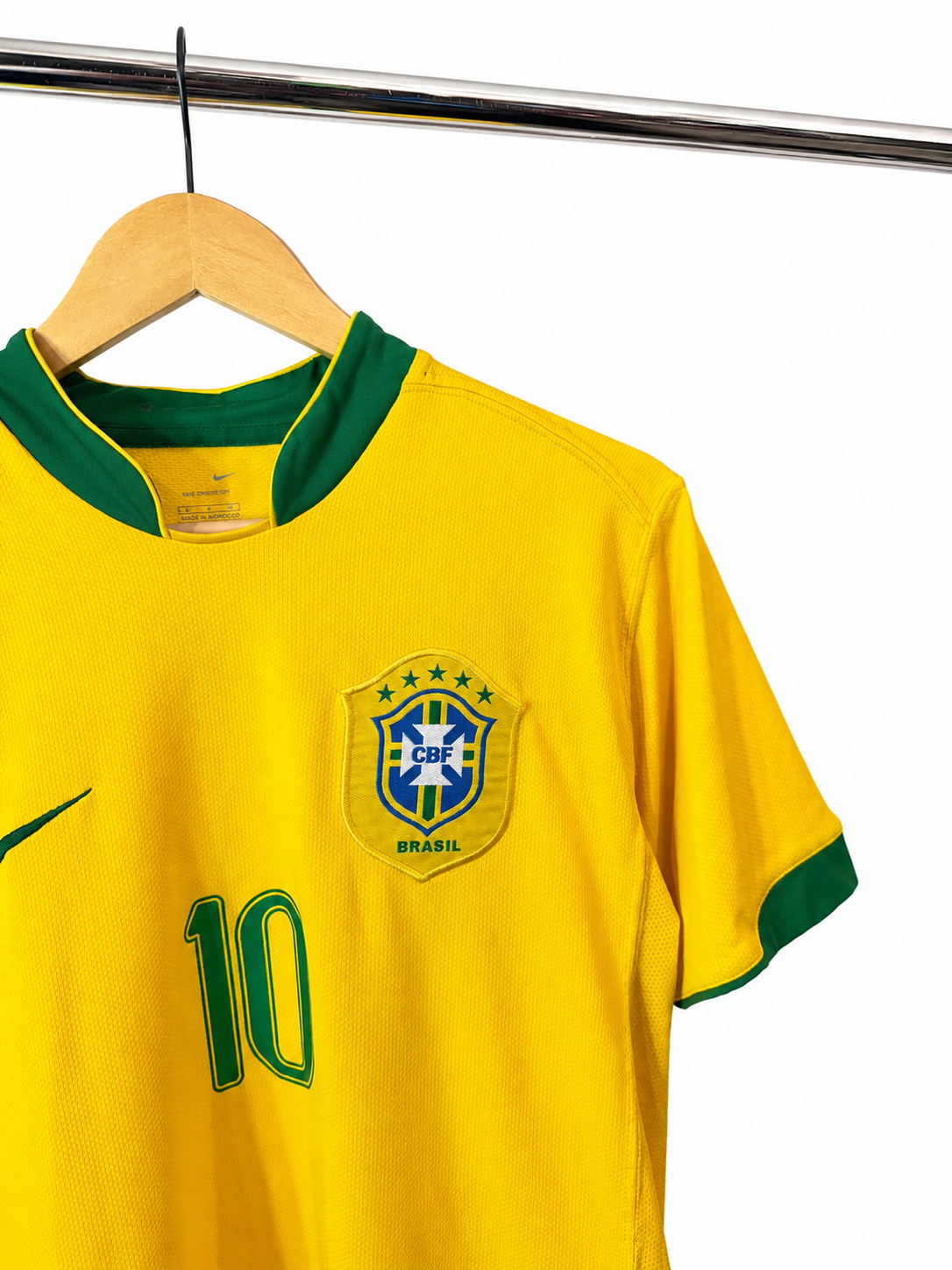 2006-08 Brazil Nike Ronaldinho #10 Home Shirt