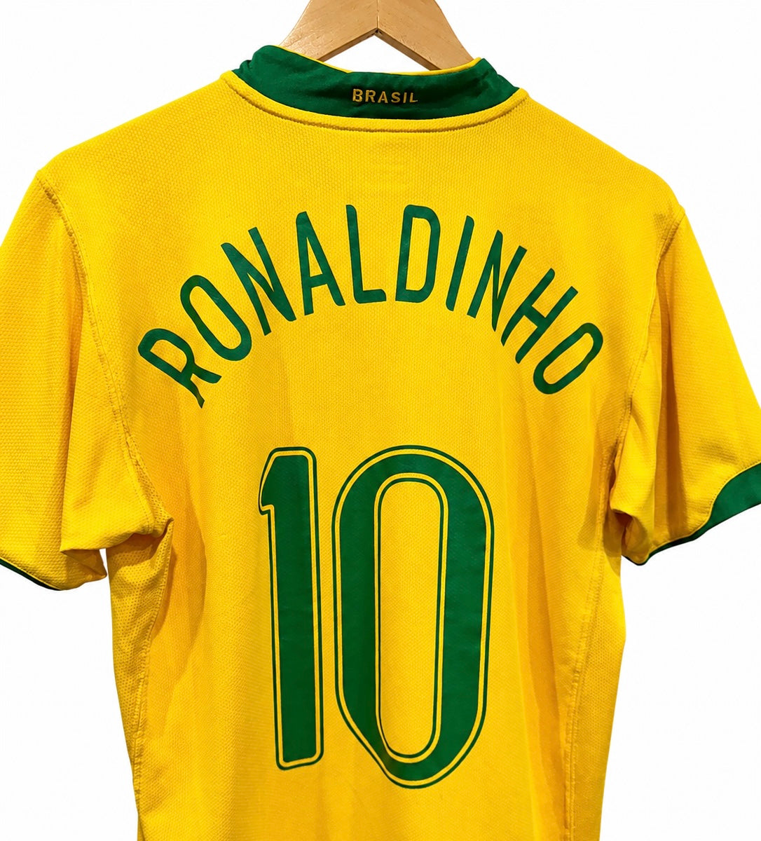 2006-08 Brazil Nike Ronaldinho #10 Home Shirt
