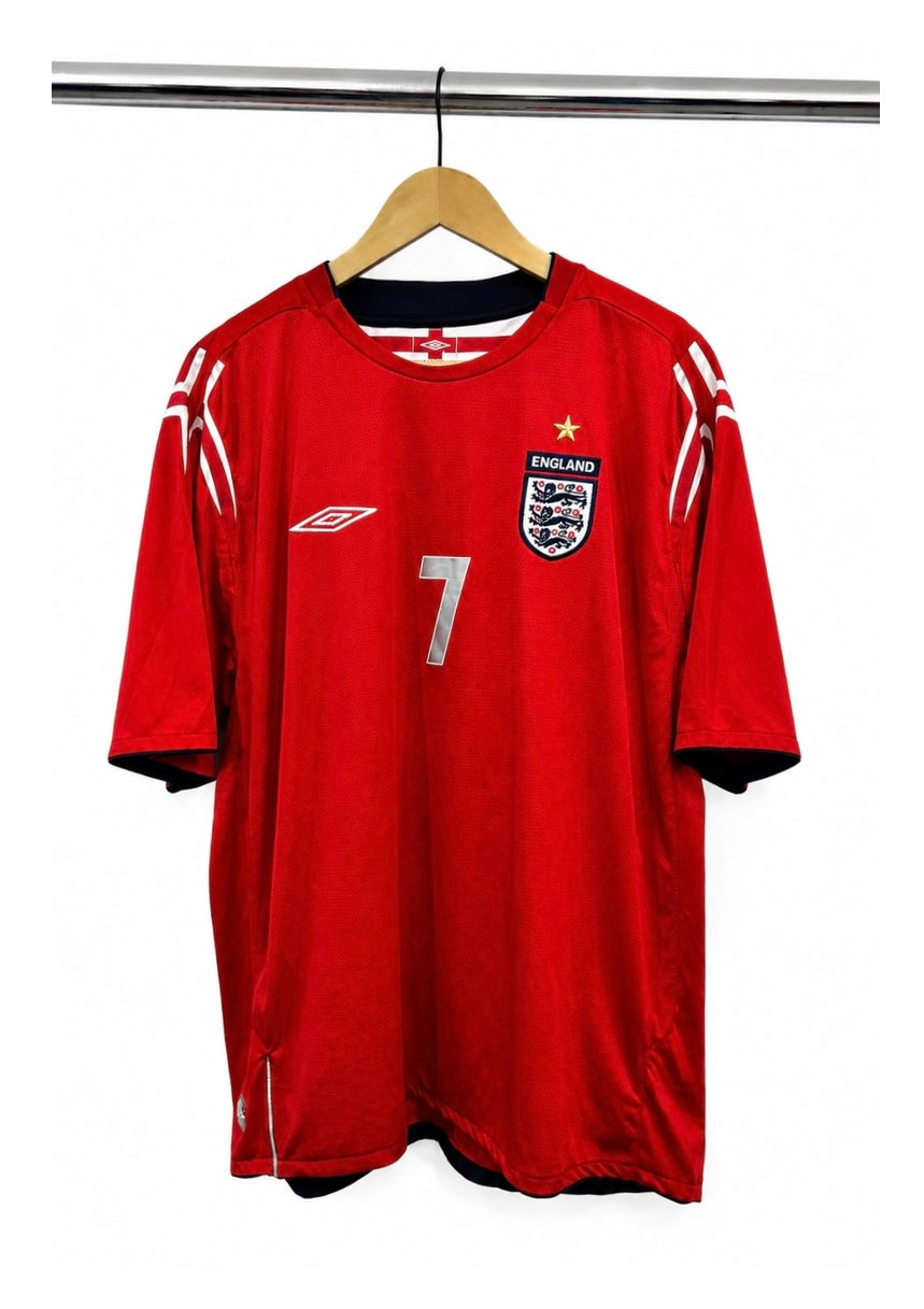 2004-06 England Away Jersey Umbro #7 Beckham